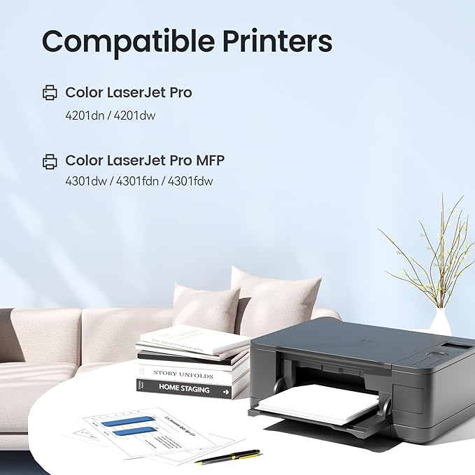 XJI 210A Compatible Toner Cartridges 4 Pack Replacement for HP 210 A X 210X Ink, for Color Laser Jet Pro MFP 4201dn 4201dw 4301fdw 4301fdn Printer