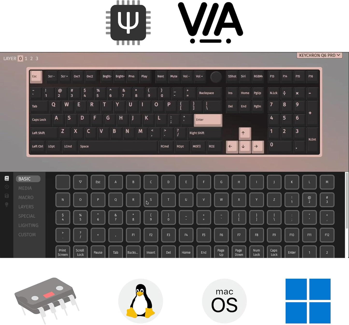 Keychron Q6 Pro Full Aluminum Wireless Bluetooth Custom Mechanical Keyboard for Mac Windows Linux, Full-Size QMK/VIA Programmable Knob KSA Double-Shot PBT Keycap Hot-Swappable K Pro Red Switch-Grey
