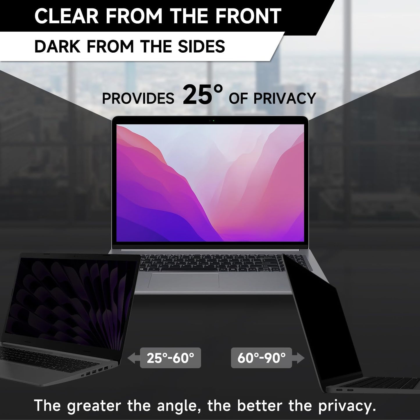 2 Pack Privacy Screen Compatible with MacBook Pro 16 Inch Screen Protector (2021-2024, M1, M2, M3, M4), Anti Blue Light Glare & Anti Scratch Computer Privacy Shield for Mac Pro 16.2"
