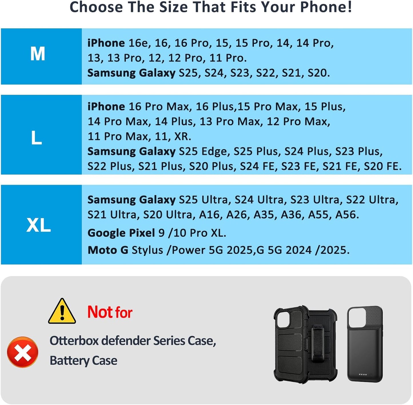 Phone Holster for Belt with Metal Clip and Magnetic Closure Compatible with Galaxy S25/S24/S23/S22/S21/S20 Ultra A16 A26 A35 A36 A55 A56 for Everyday Protection, XL-Coffee