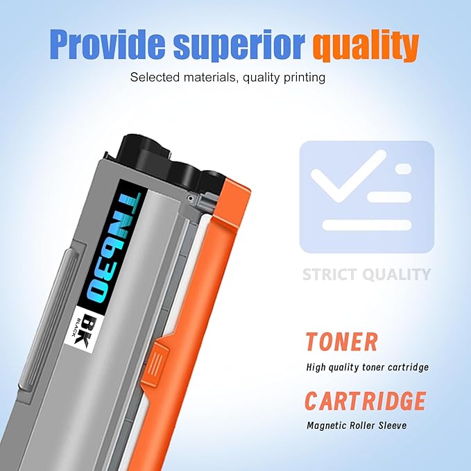 1-Pack TN630 Black Toner Cartridge, Replacement for Brother TN-630 for HL-L2300D L2305W L2315DW L2320D L2340DW L2360DW L2380DW MFC-L2680W L2700DW L2705DW L2720DW L2740DW DCP-L2520DW L2540DW Printer