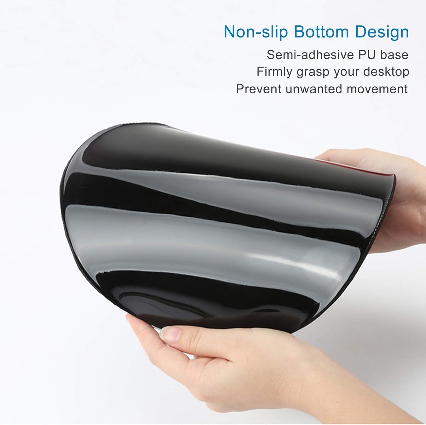 ITNRSIIET Ergonomic Mouse Pad with Gel Wrist Rest Support Non-Slip PU Base Stay Positive Work Hard and Make It Happen Inspirational Quote Cute Small Mouse Pad Pain Relief, 8.7 x 7.2 inches