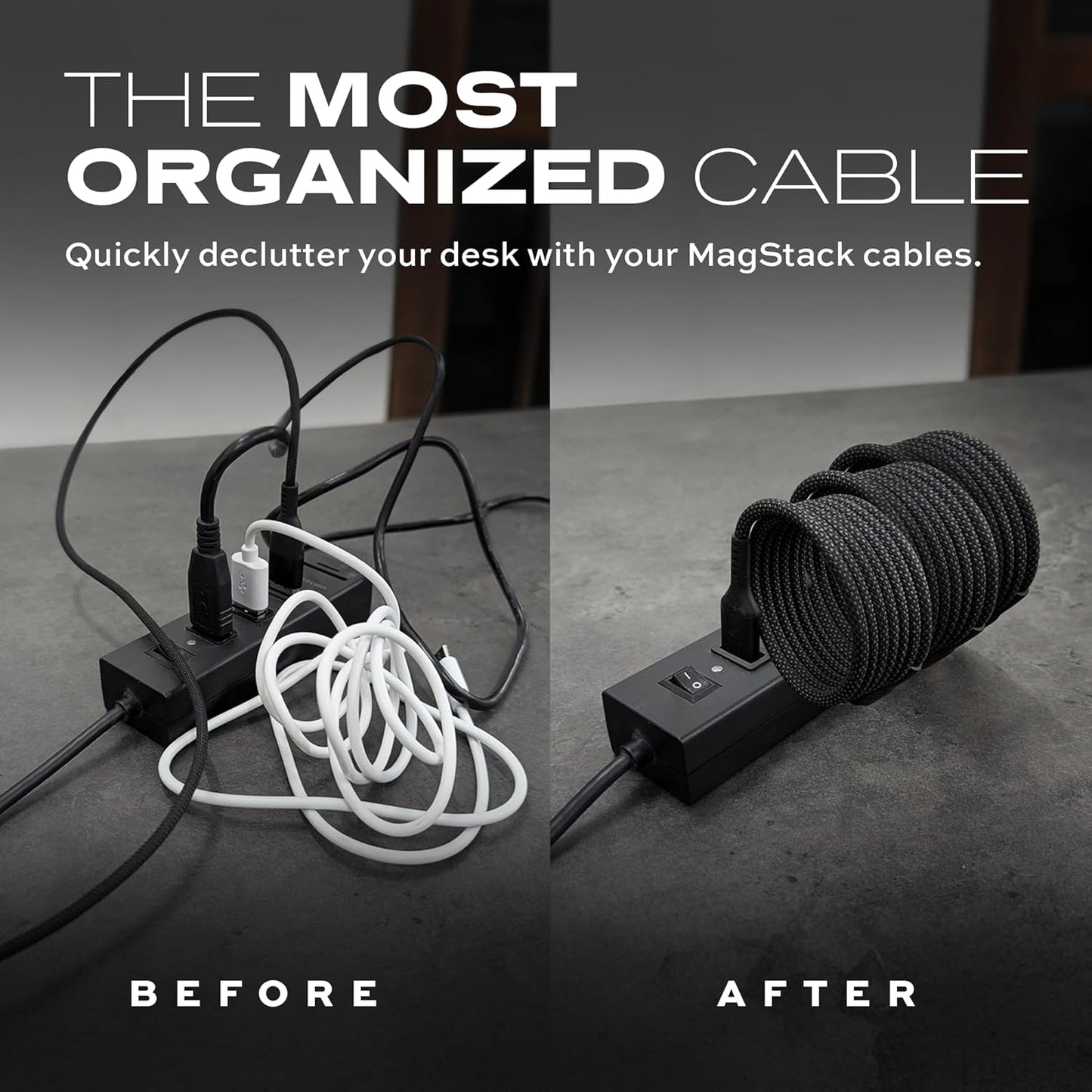 Statik MagStack USB A to iPhone Cable MFi Certified, Clutter-Free Magnetic Charging Cable, Anti-Tangle Phone Charger Cord, 12W, Compatible with iPhone 14 Pro Max, 13 12 11, 3FT/1M