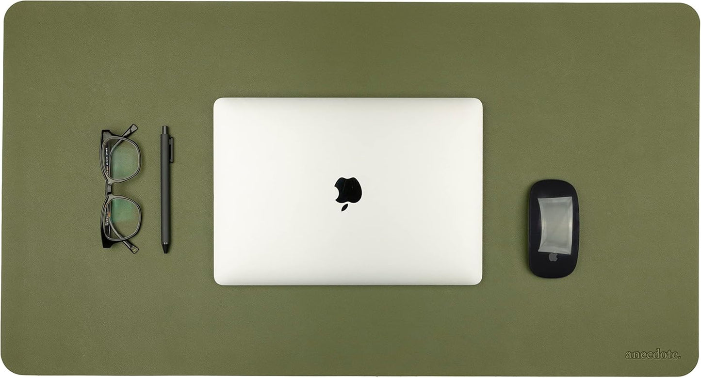 ANECDOTE Vegan Leather Desk Pad - 31.5"x17" Desk Mat for Your Office. This Quality Large Mouse Pad has Chic Elegance, Professional Look & Satisfying Touch - The Perfect Leather Mouse Pad for You!