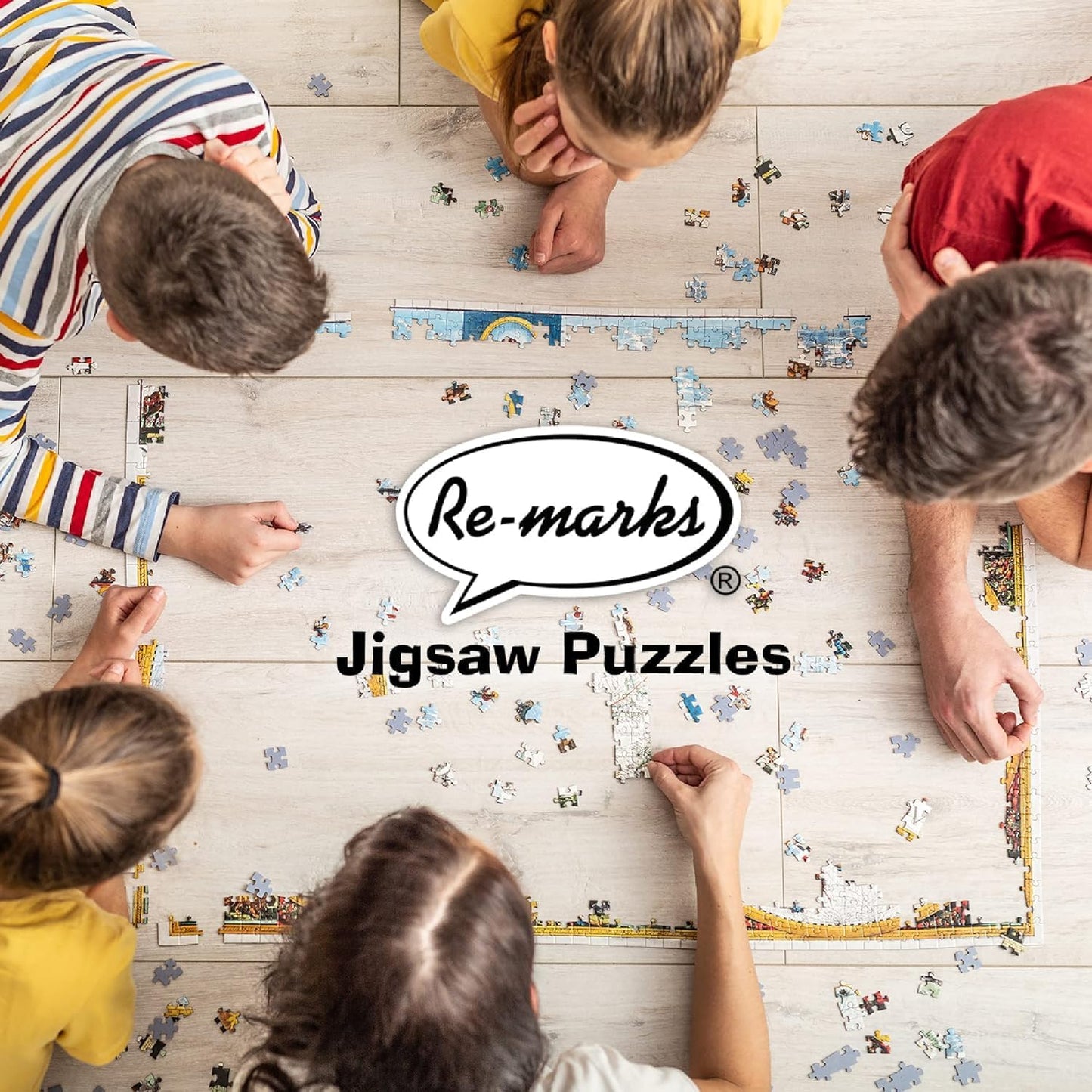 Re-marks State Flowers Stamp Collage Jigsaw Puzzle, 500 Large Piece Jigsaw Puzzle for All Ages
