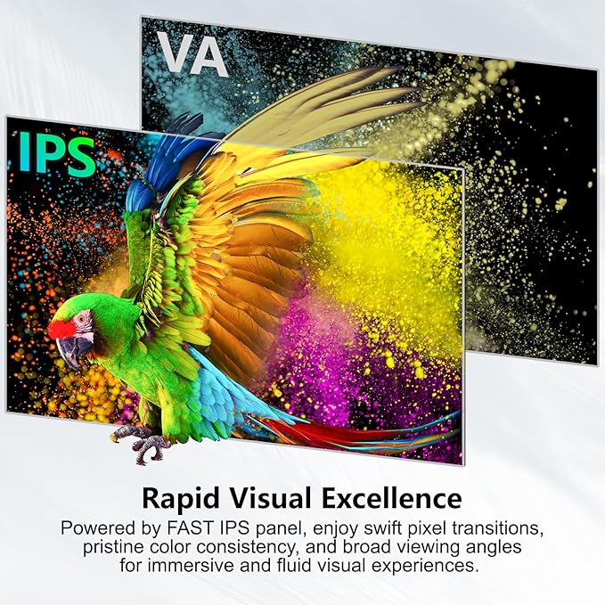 32 Inch 4K UHD 3840 * 2160 Computer Monitor 75hz 1MS, IPS Monitor for Design, Casual Gaming, Work, Ultra-Slim Bezel Monitor Support Adaptive-Sync,100% sRGB,HDR,2X DP & 2X HDMI, VESA 100 * 100mm