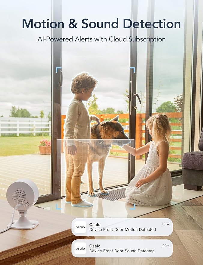 GNCC Cameras for Home Security,Indoor Security Cam,Pet Camera with Phone App,1080P Motion Detection, 2-Way Audio, Night Vision, Cloud & SD Card Storage, Works Alexa & Google Home, 2.4G WiFi(only)