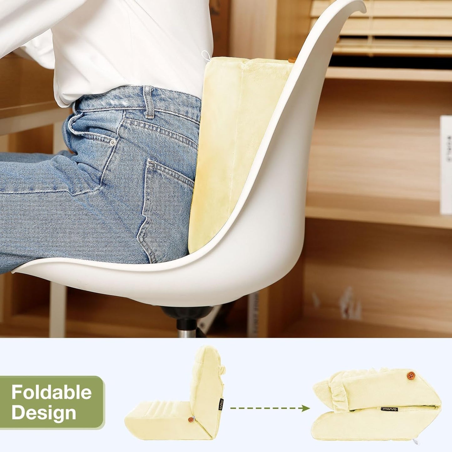 MOSISO Tablet Pillow Stand,Soft Tablet Holder for Lap,Tablet Soft Pad Dock with Pockets&Stylus Slot&4 Viewing Angles Compatible with iPad Pro 12.9,11,10.5,9.7,Air Mini 6,5,4,3, E-Reader, Pastel Yellow