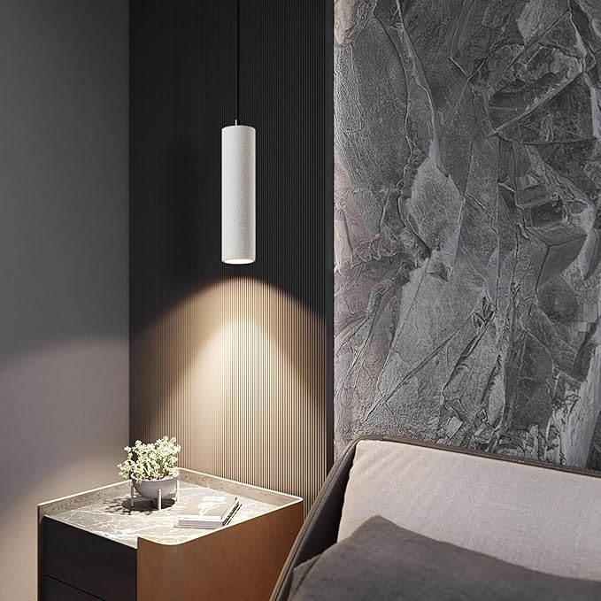 Modern LED Concrete Pendant Light Kitchen Islandceiling Light Fixture Pendant Lighting for Dining Room Coffee Club Resturant Bar Living Room(3-Pack)