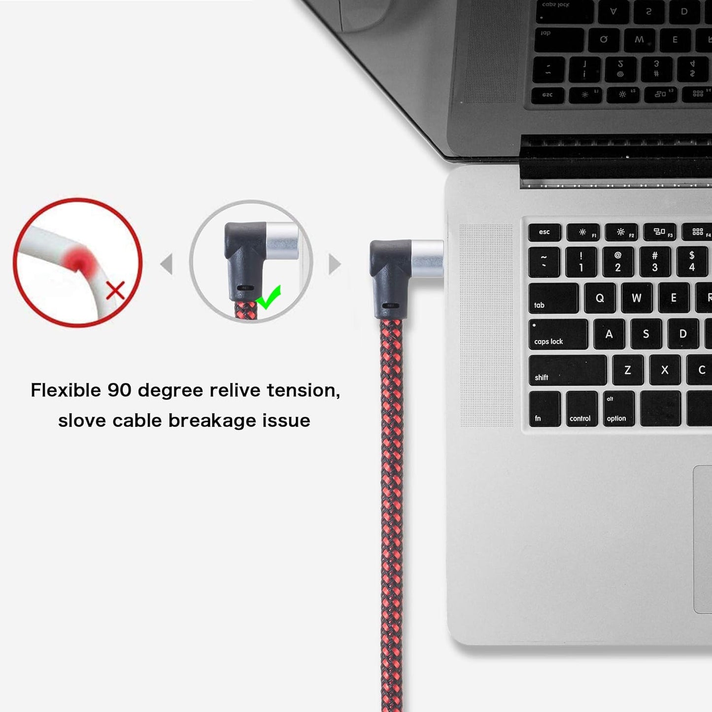 Male to Male Audio Cable 1Ft,90 Degree TRRS 3.5mm 4 Pole Nylon Braided Stereo Aux Cable/Auxiliary Cable/Aux Cord for Headphones, PS4,Phone, Tablets, Headset, PC, Laptop and More (1Ft)