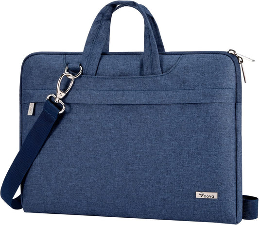 Voova Laptop Bag 15.6 Inch, Waterproof Computer Sleeve Carrying Case with Shoulder Straps & Handle Compatible with Macbook Air 15 M2/M3/M4, MacBook Pro 15/16, 15-16 Inch Hp Dell Lenovo Asus, Blue