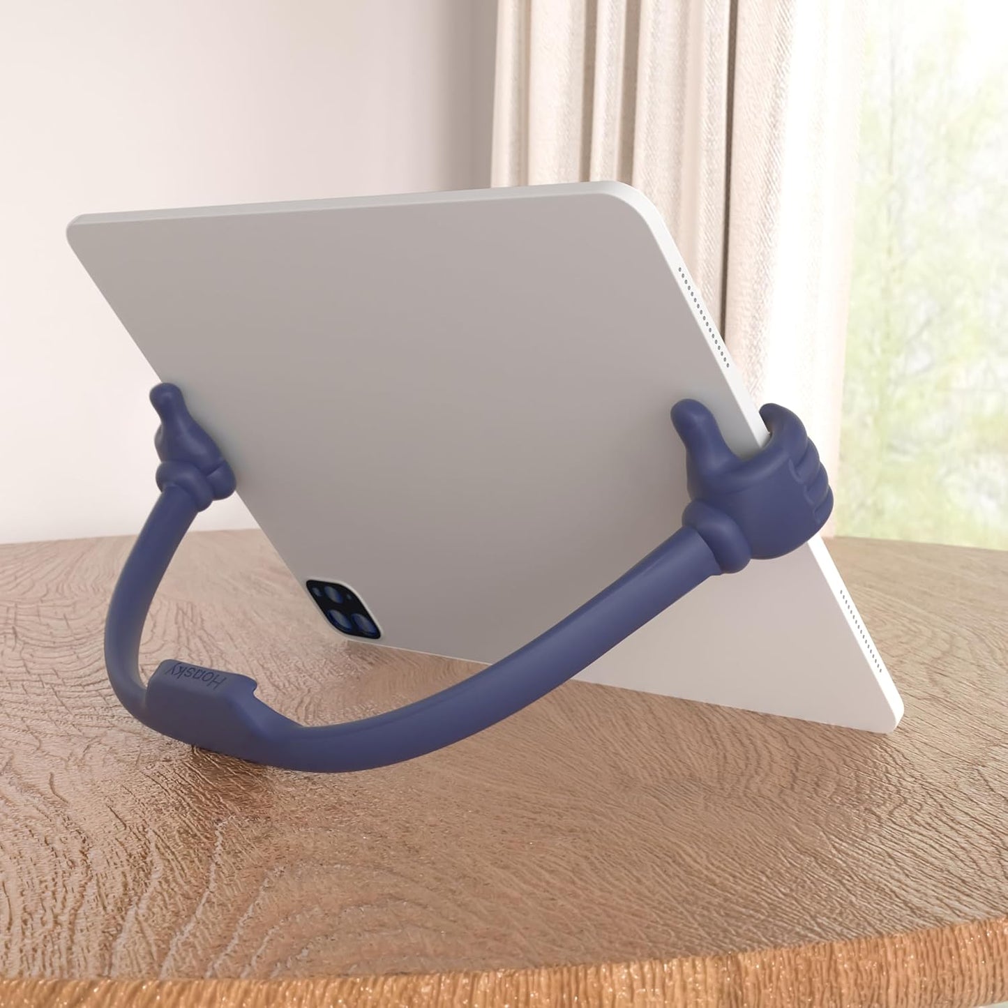 Honsky Thumbs Up 2 Pack Tablet Stand - Compatible with iPad, Samsung Galaxy Tabs, iPhone Pro Max - Universal, Cute, Blue Deep/Black