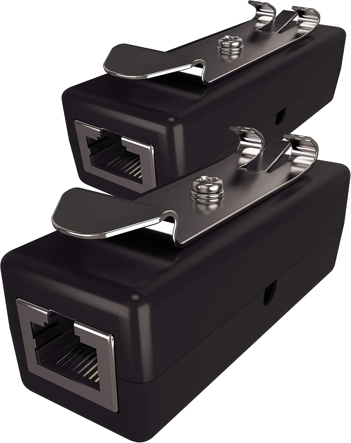 Ethernet Surge Protector (2 Pack) PoE+ Gigabit (with DIN Rail Mount Option) Gas Discharge Tube for Full Protection - RJ45 Lightning Suppressor - LAN Network CAT5/CAT6 Thunder Arrestor - Tupavco TP309