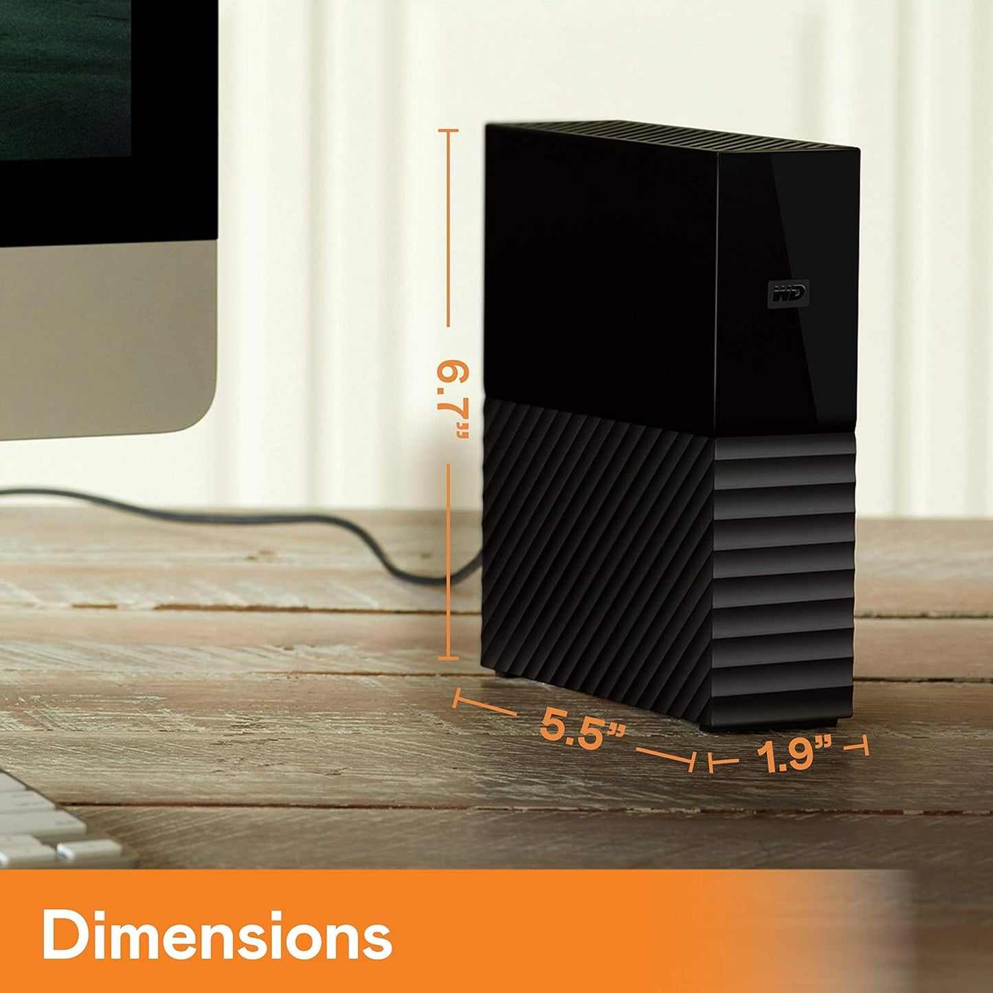 WD 18TB My Book Desktop External Hard Drive, USB 3.0, External HDD with Password Protection and Auto Backup Software - WDBBGB0180HBK-NESN