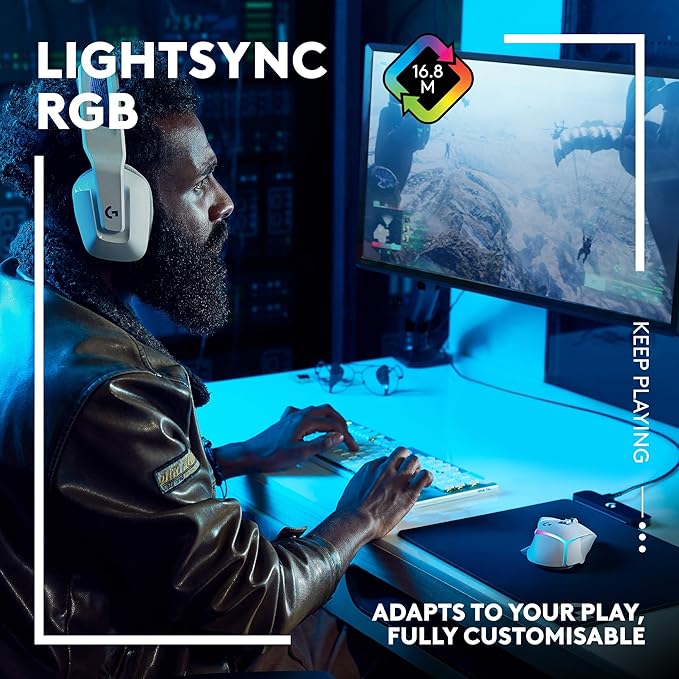 Logitech G502 X Plus Lightspeed Wireless RGB Gaming Mouse and G640 SE Large Cloth Gaming Mouse Pad (460 x 400 x 3 mm) - White