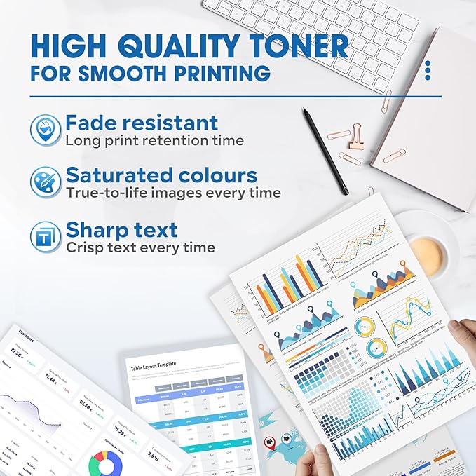 414A Toner Cartridges 4 Pack with Chip Replacement for HP 414A Black Cyan Yellow Magenta Toner Cartridges Compatible with Color Pro MFP M479fdw Toner, Color Pro M454dw M454dn M480f M455dn Printer
