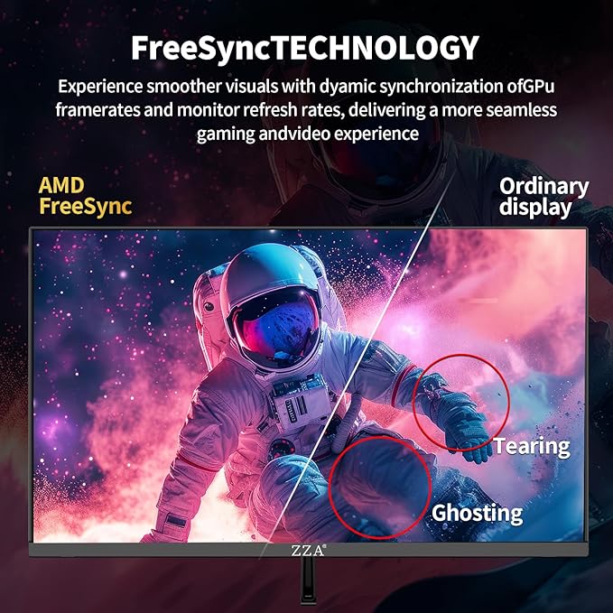 ZZA 24 Inch Monitor 200 HZ 1080p 2800R,Curved PC Monitor VA 120% sRGB FreeSync Frameless Full on Three Sides Blue Light Filter,HDMI DP USB Ports,Computer Monitor for Business Office and Casual Gaming