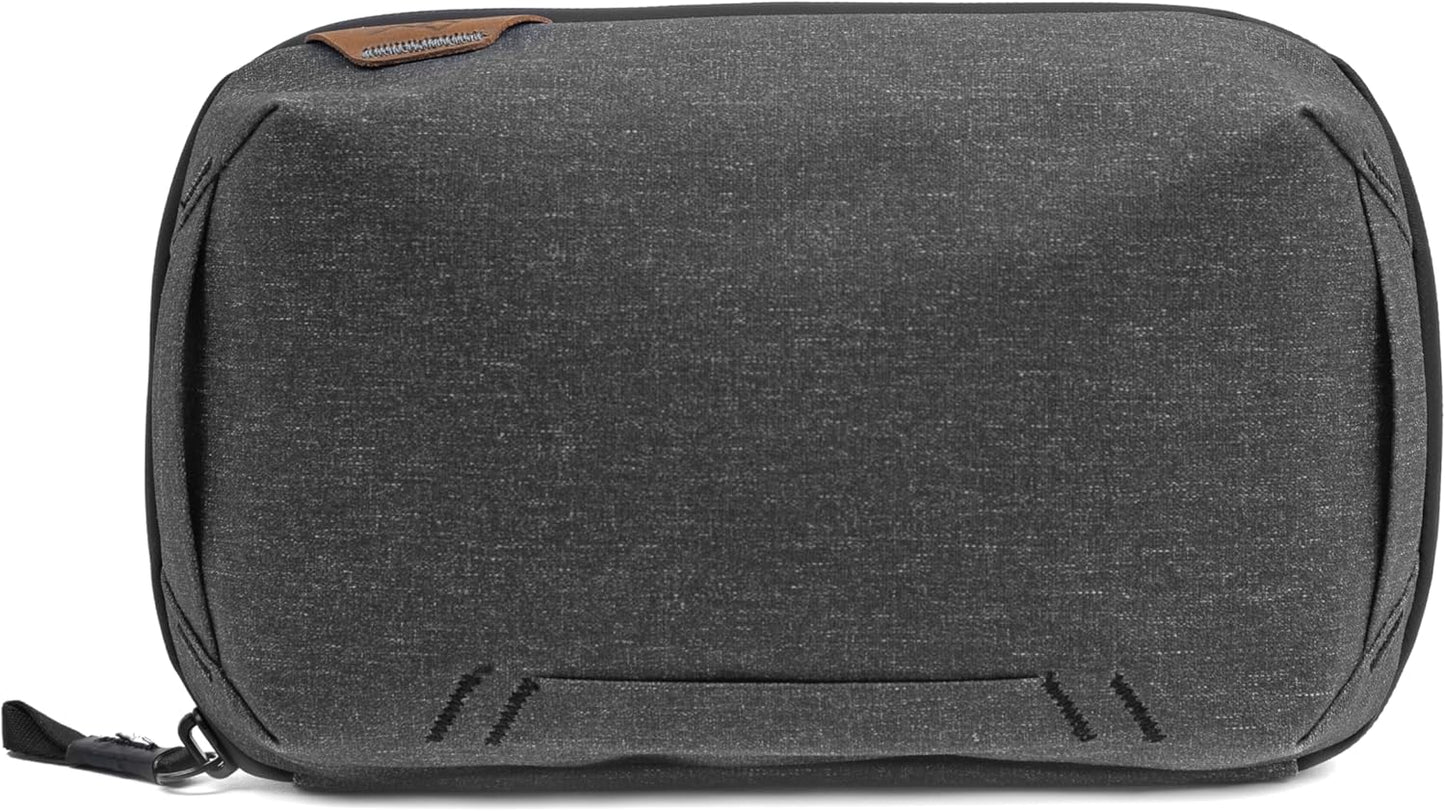 Peak Design Tech Pouch, Charcoal, Electronics Organizer for Travel or Everyday Carry, Origami-Style Storage, Cable Pass-Through, Weatherproof Recycled Nylon, Gear Carry Bag for Men and Women