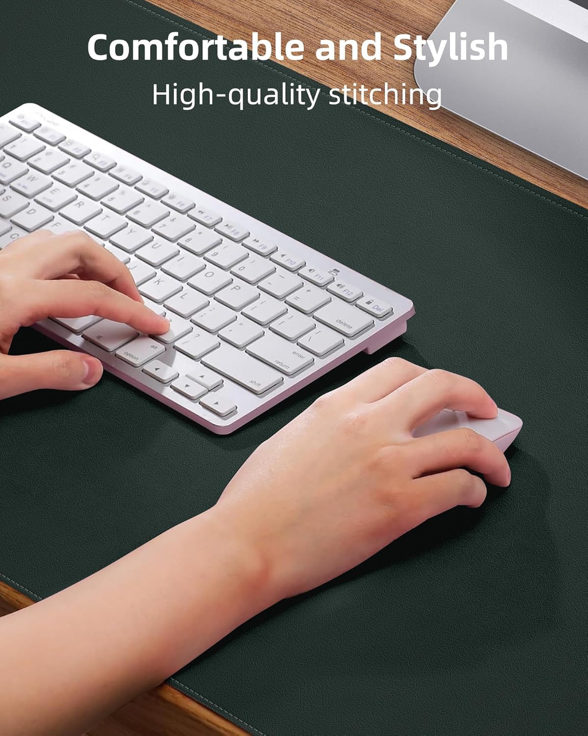 Large Desk Mat55 x24 - Premium Non-Slip Desk Pad, Waterproof and Scratch-Resistant Office Desk Protector, Large Desk pad Workspace Mat for Home and Office(Dark Green)