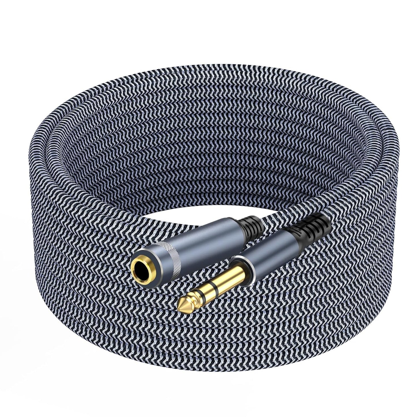 1/4" Male to Female Stereo Headphone Guitar Cable - 25ft Quarter Inch Extension