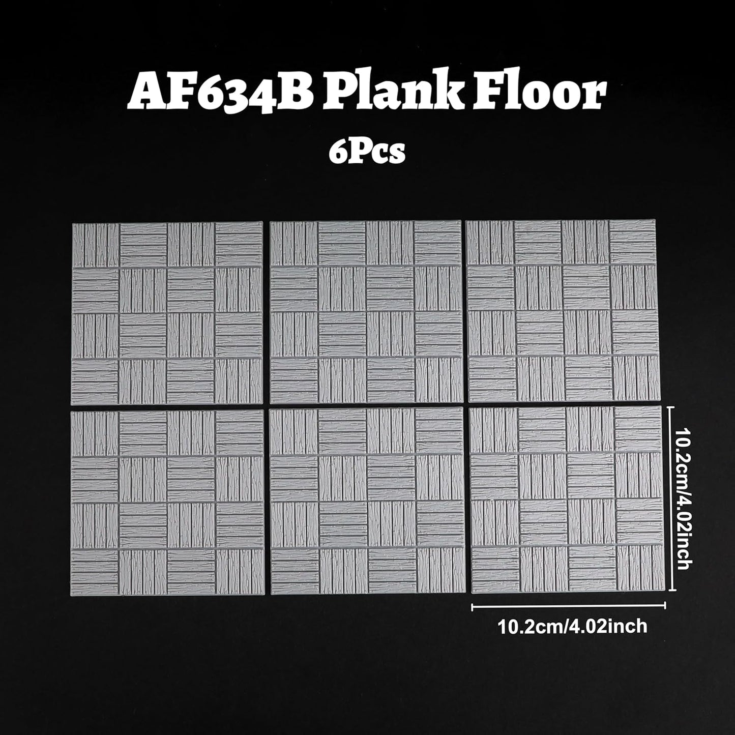 AUSPDICE 6PCS Modular DND Terrain Set for Tabletop RPGs and Dungeon Maps, High-Detail RPG Terrain for Dungeons and Dragons Fantasy Role-Playing Campaigns and 28mm Miniatures-AF634B Plank Floor